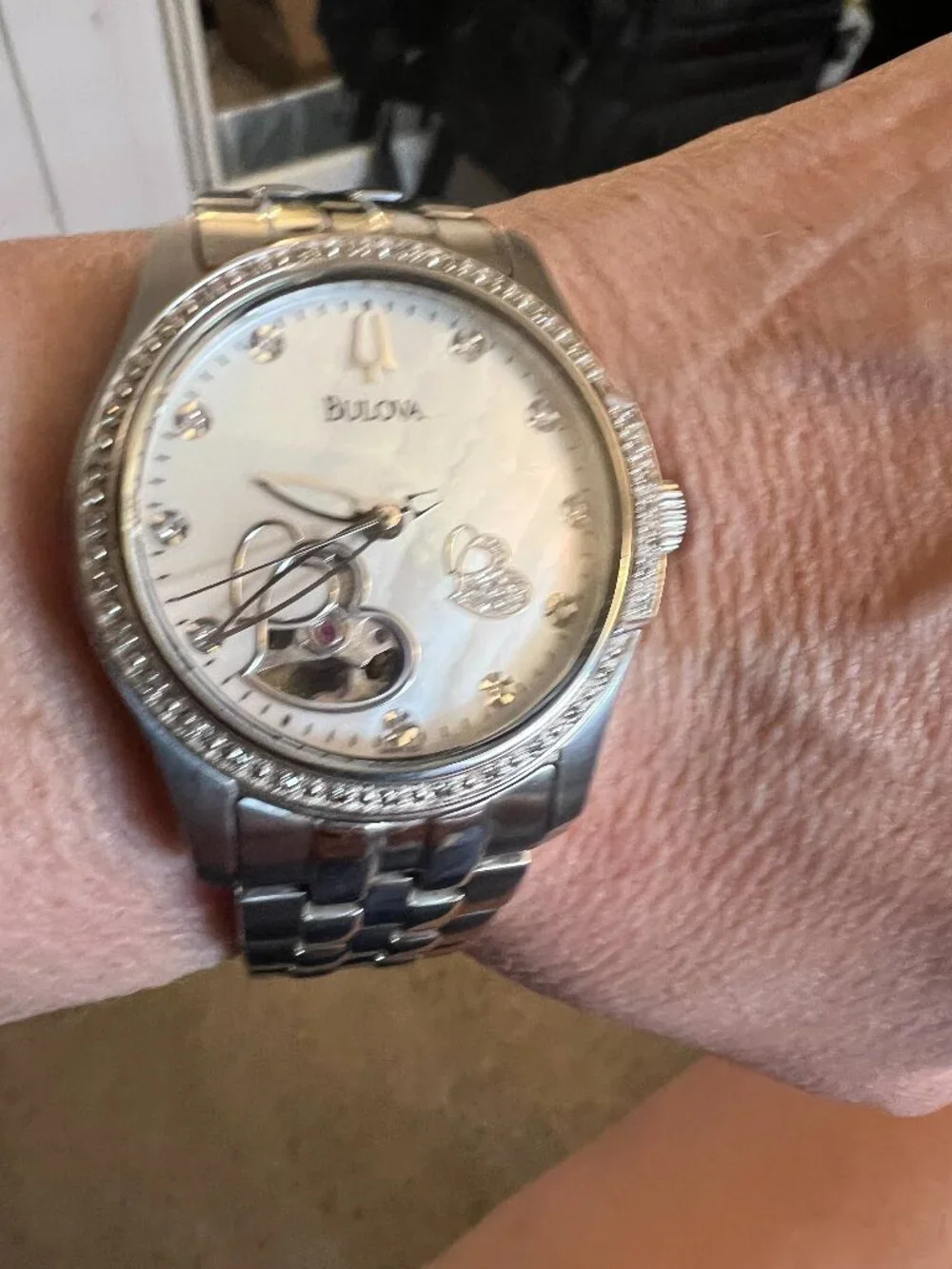 Bulova Women’s Open‑Heart Automatic Watch — Excellent Condition